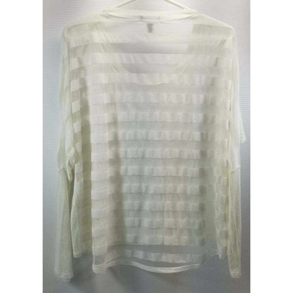 Six Degrees of Separation Women's White Shirt Blouse Contrast Striped Back Large - Picture 6 of 8